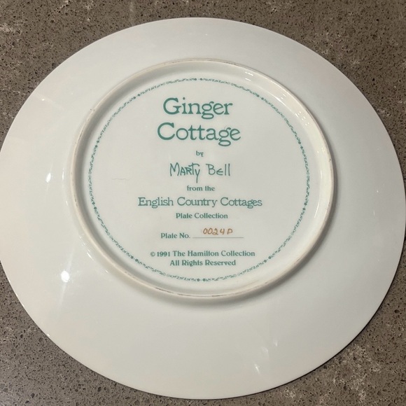 Hamilton Collection Cottage Scene by Artist Marty Bell Decorative Plate - Picture 3 of 4